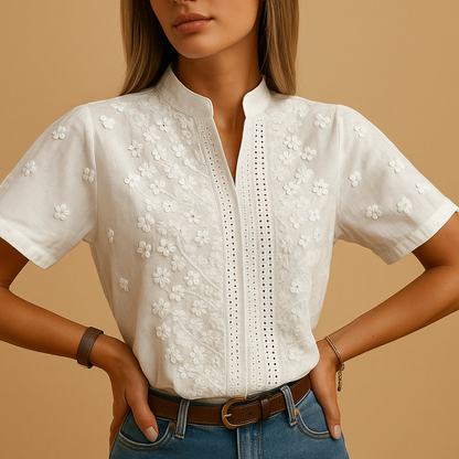 Nadège | Blouse blanche fluide