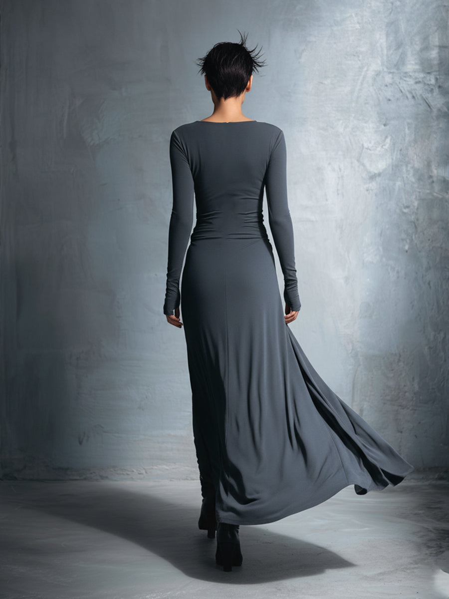 Zoé | Robe maxi drapée fluide