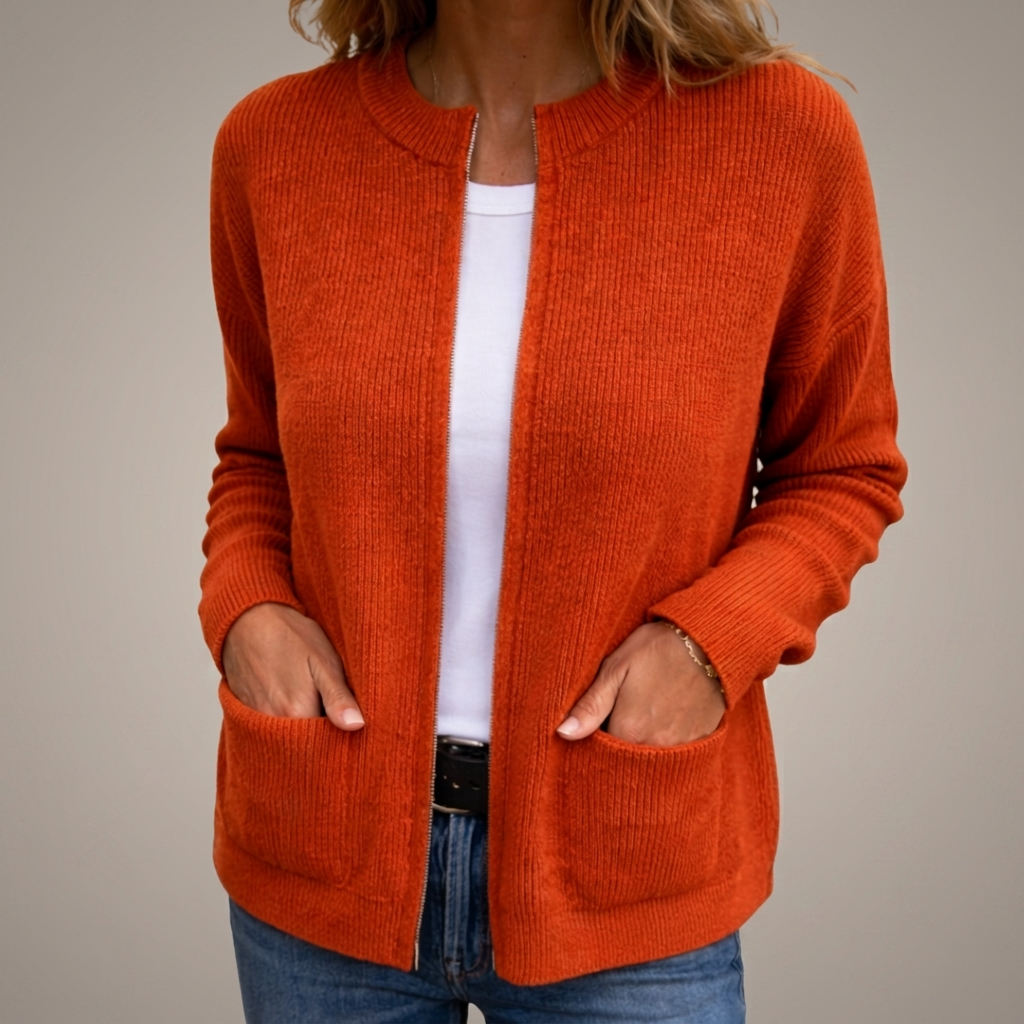 Suzanne | Gilet zippé maille chaude