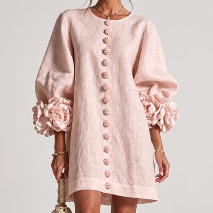 Adèle | Robe à fleurs en relief