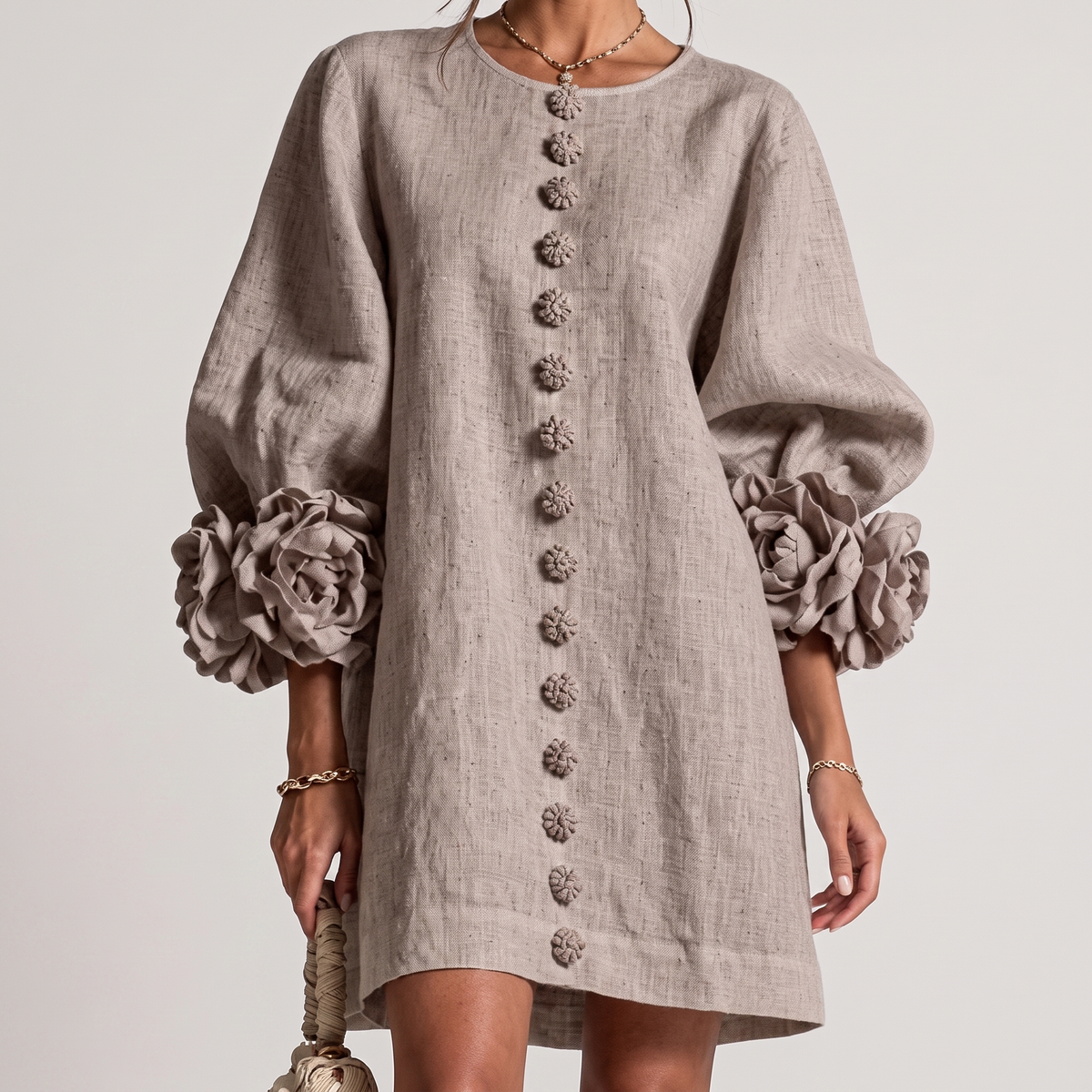 Adèle | Robe à fleurs en relief