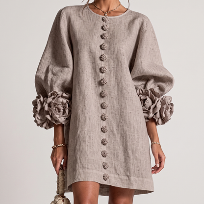 Adèle | Robe à fleurs en relief