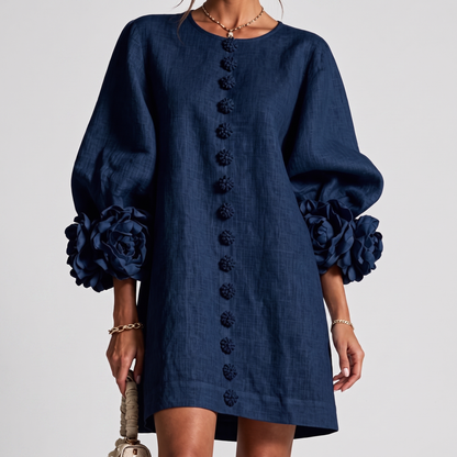Adèle | Robe à fleurs en relief