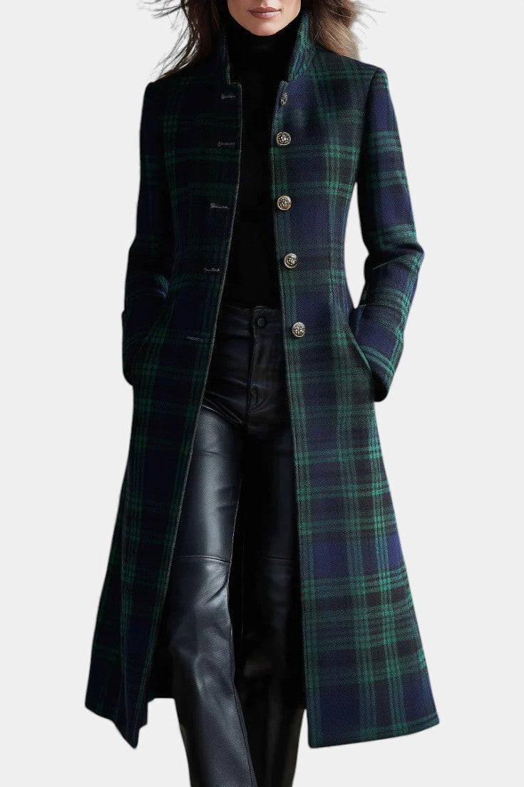 Antoinette | Manteau midi à carreaux
