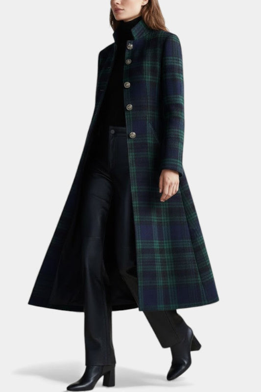 Antoinette | Manteau midi à carreaux