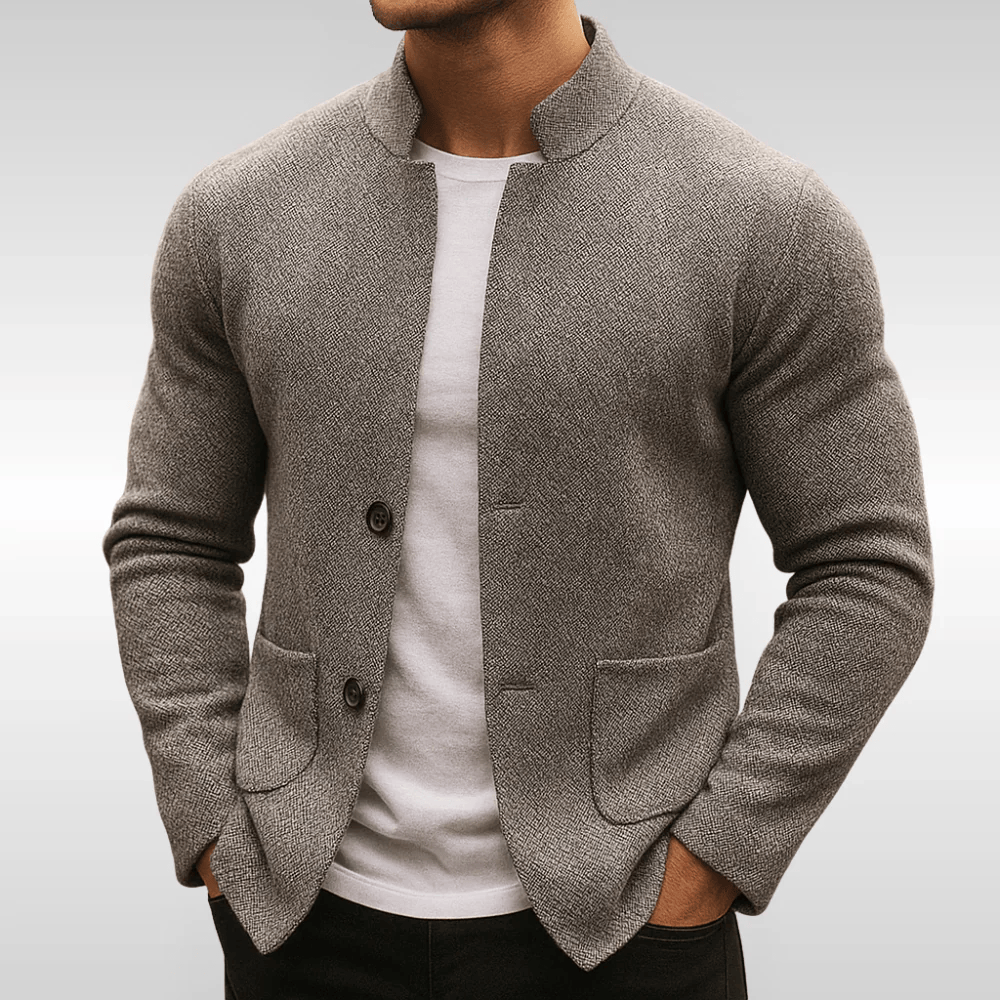 Charles | Veste maille col mao