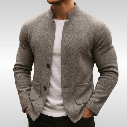 Charles | Veste maille col mao
