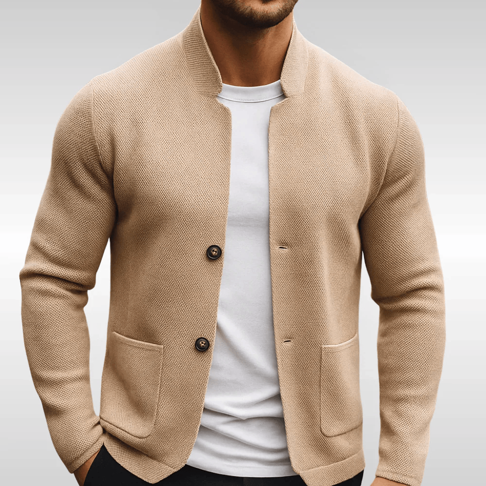 Charles | Veste maille col mao