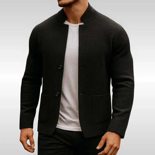 Charles | Veste maille col mao