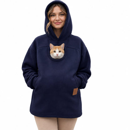 Domitille | Sweat à poche chat