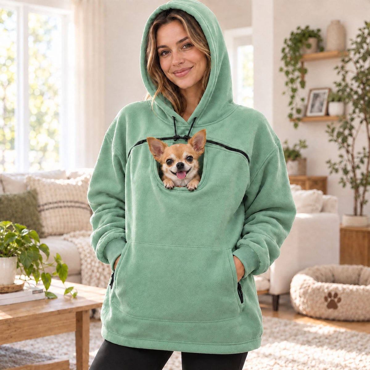 Domitille | Sweat à poche chat