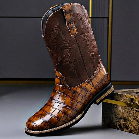 Rivoli | Bottes western effet croco