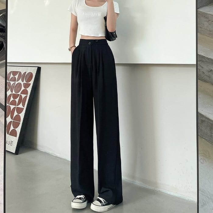Cécile | Pantalon large taille haute
