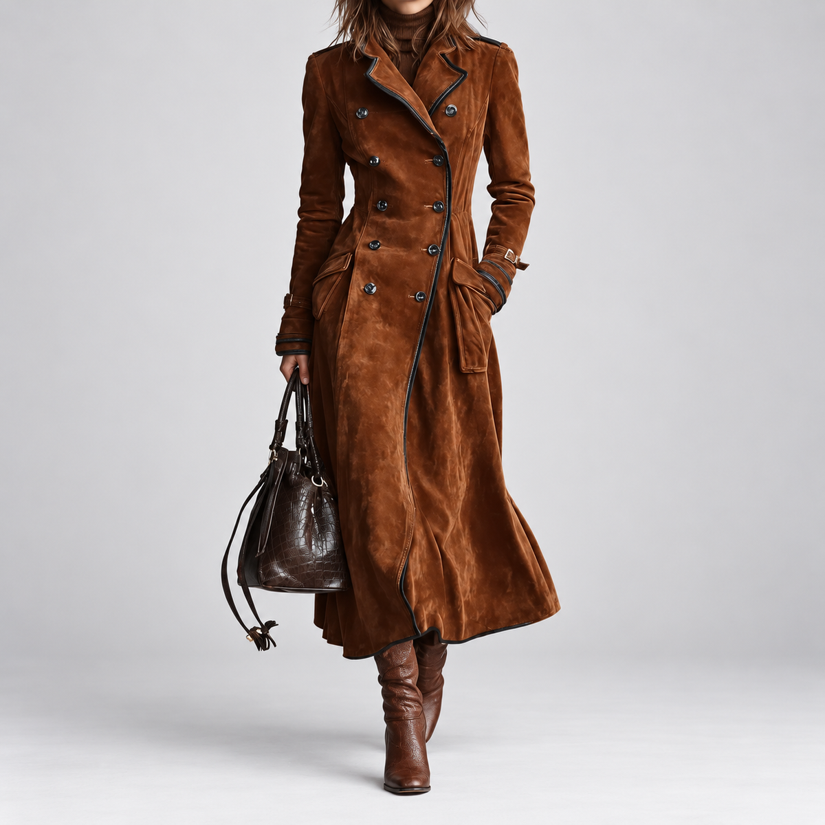 Justine | Manteau long ceinturé