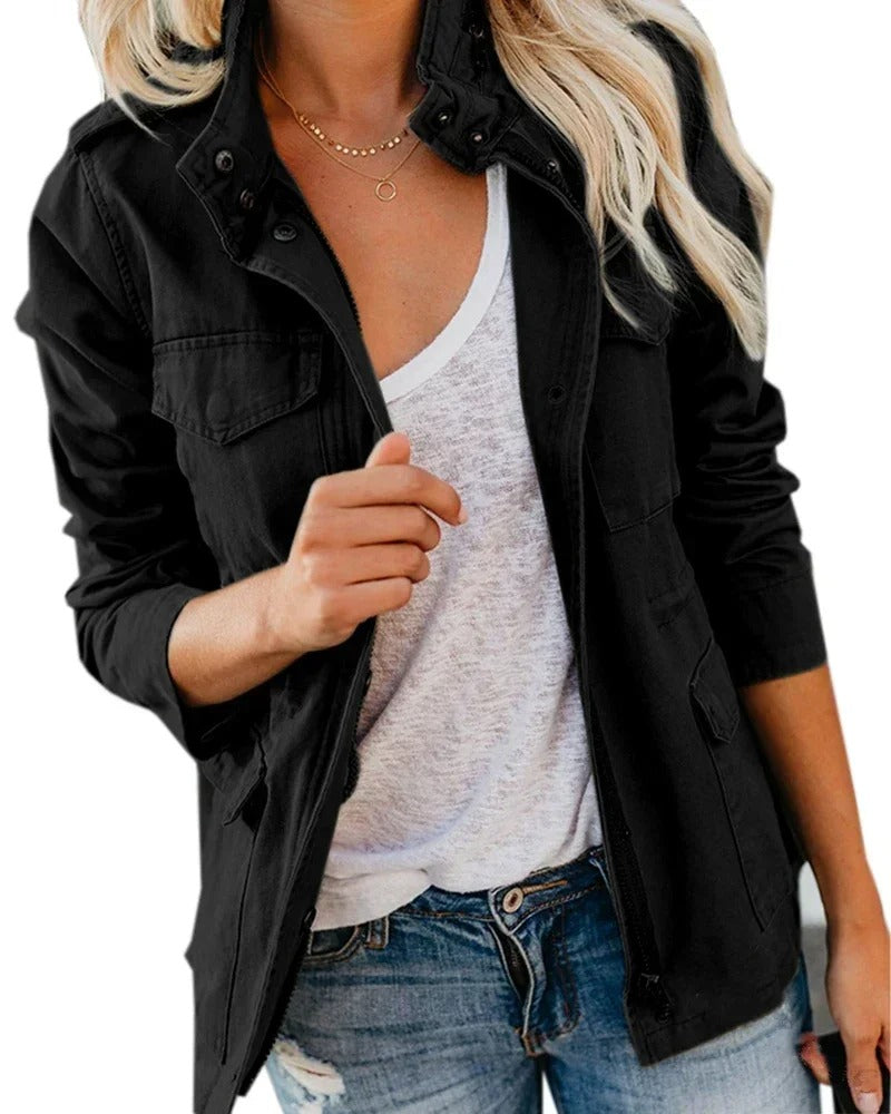 Sabine | Veste utilitaire col montant