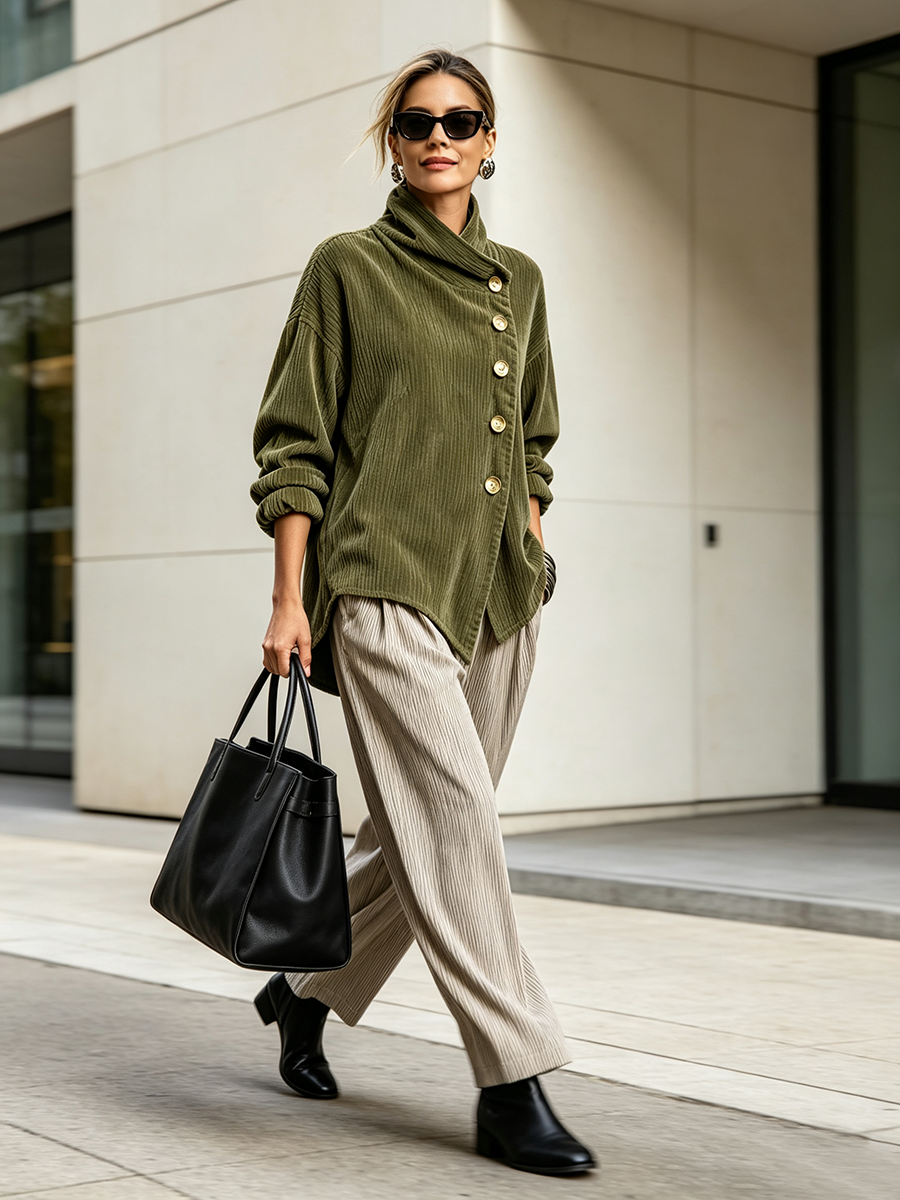 Alice | Veste asymétrique col haut