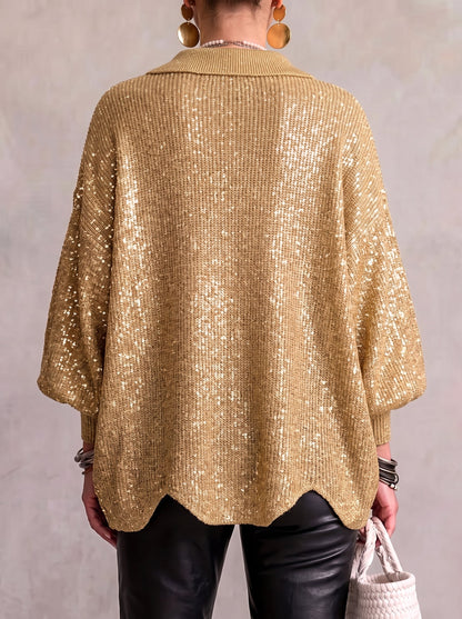 Delphine | Cardigan à boutons dorés