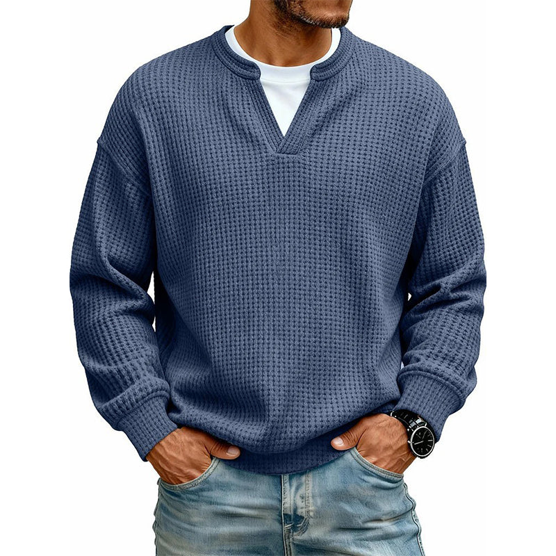 Célestin | Pull gaufré à col superposé