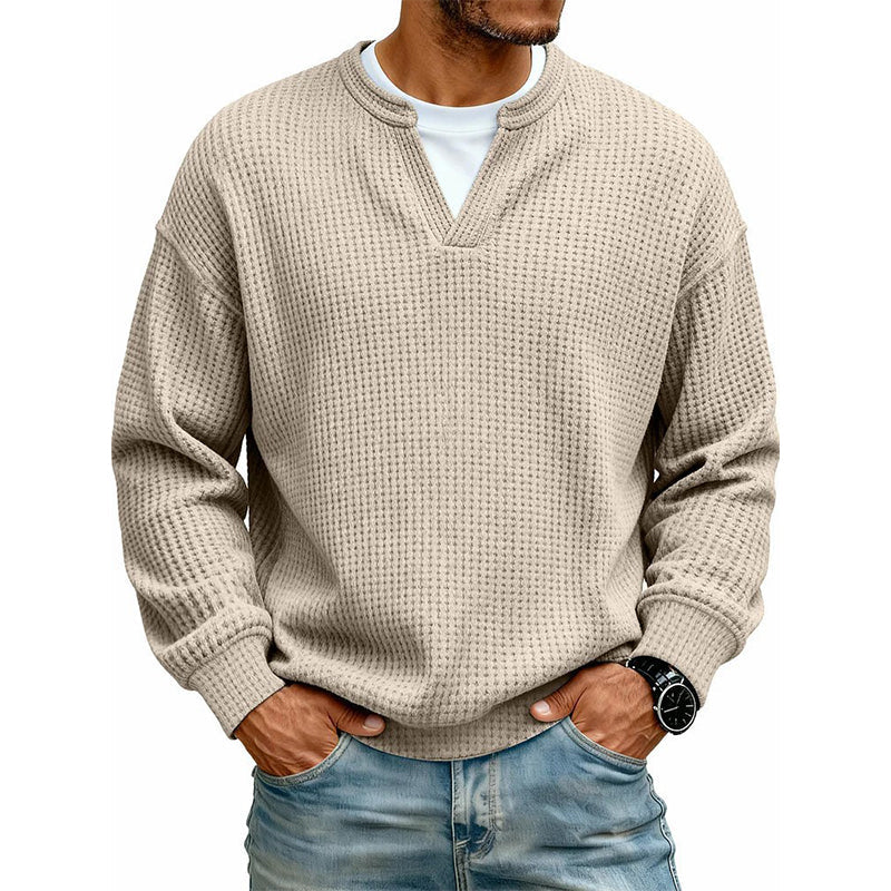 Célestin | Pull gaufré à col superposé