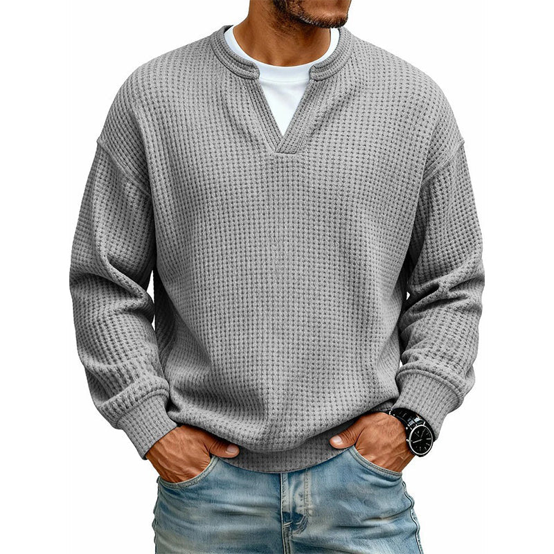 Célestin | Pull gaufré à col superposé