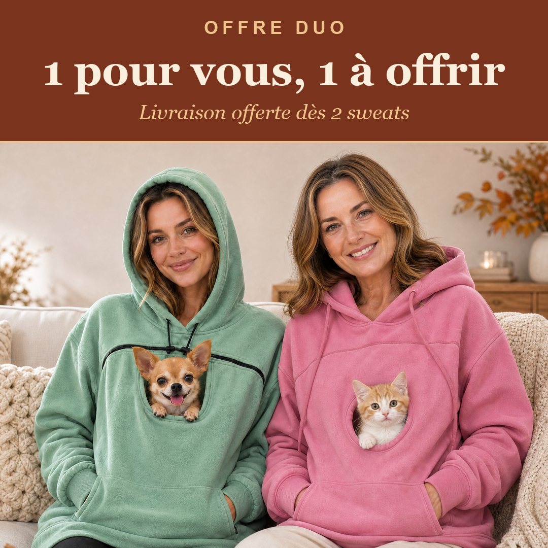 Domitille | Sweat à poche chat