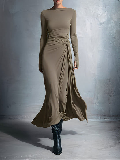Zoé | Robe maxi drapée fluide
