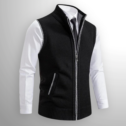 Raphaël | Gilet zippé col montant