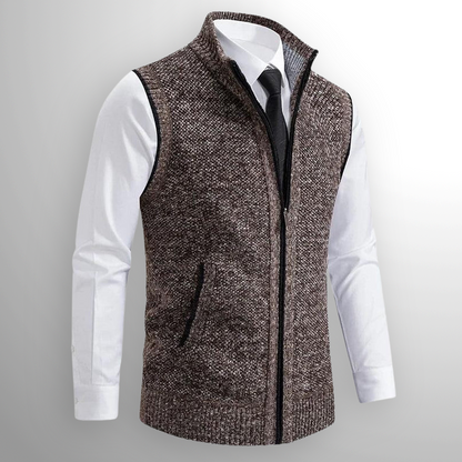 Raphaël | Gilet zippé col montant