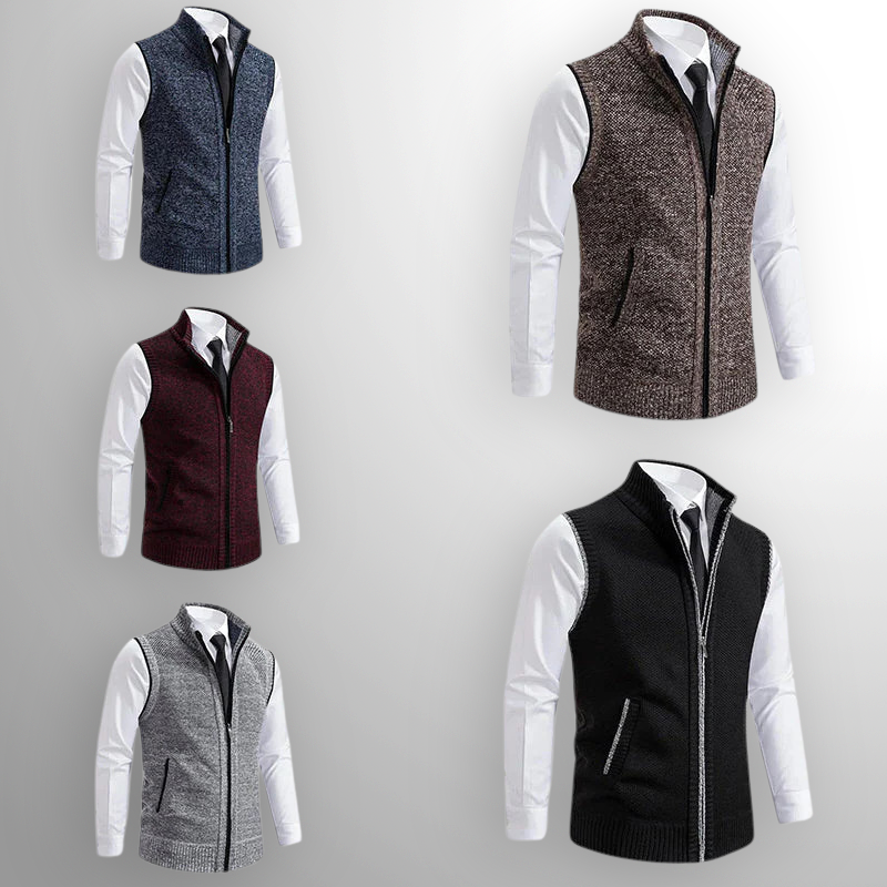 Raphaël | Gilet zippé col montant