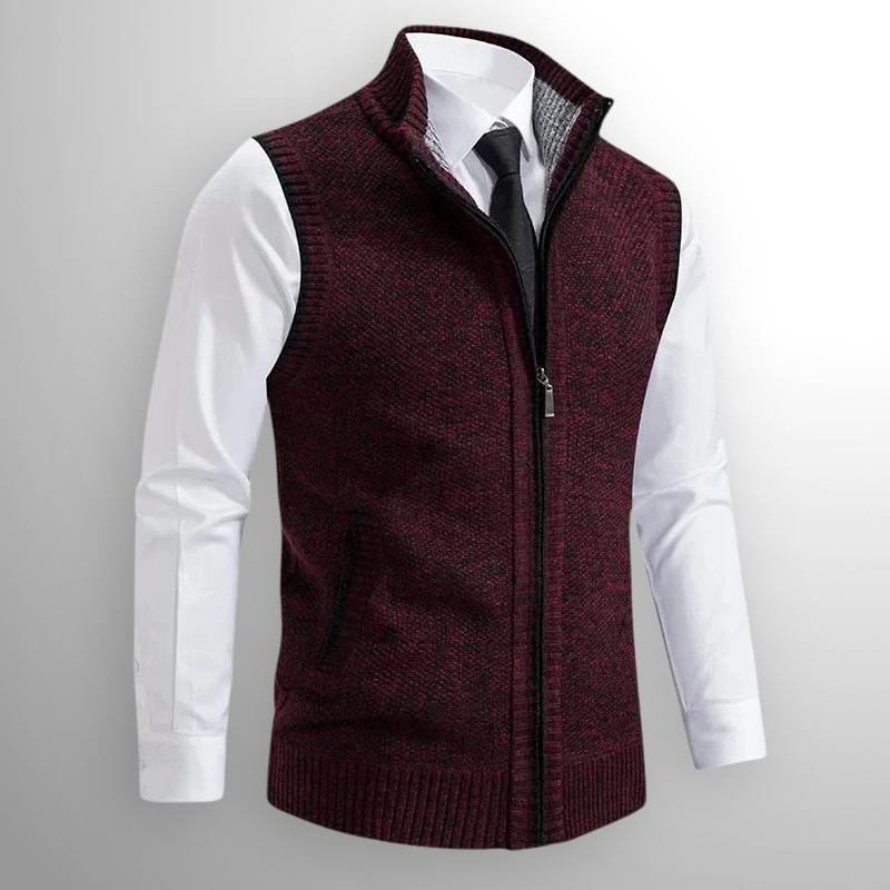 Raphaël | Gilet zippé col montant