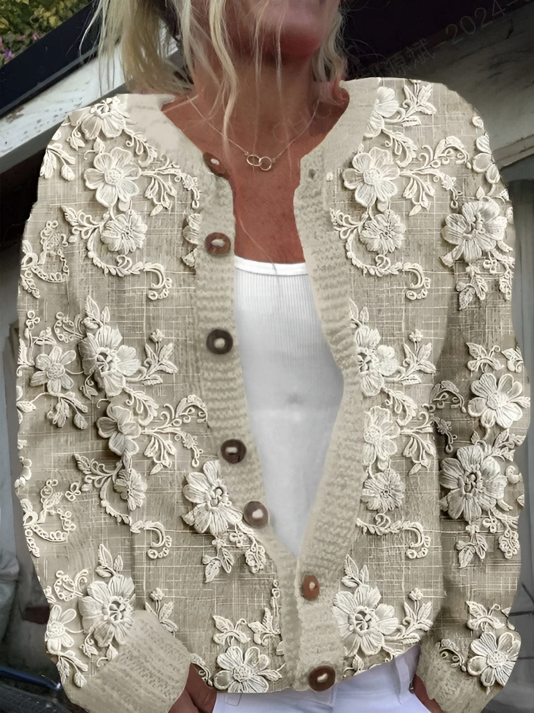 Amélie™|Gilet à Imprimé Floral Élégant