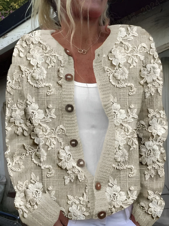 Amélie™|Gilet à Imprimé Floral Élégant